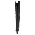 thumbnail image 4 of Forever Women Block Stacked High Heel Over the knee Thigh High Boots Side Zipper Back Lace CAMILA-58 Black PU 6, 4 of 4