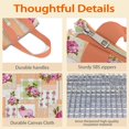 thumbnail image 4 of Pioneer Flower Floral Print Pattern Insulated Lunch Bag for Women & Adults,Large Portable Soft Cooler Lunch Bag,Thermal Food Storage Tote with Pearl Cotton,8.66L,8.75x5.75x9.5 Inch, 4 of 6
