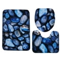 thumbnail image 1 of Juego de alfombras de baño con estampado de piedra 3D, alfombrillas de baño antideslizantes, alfombrillas decorativas para asiento de inodoro, alfombra 3 piezas Eigraketly JJ25267-07, 1 of 5