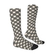 thumbnail image 3 of Haiem Daisy Plaid Black Socks, Funny Novelty Crazy Design Cotton Socks Sports Socks Knee High Socks For Men, Women,1Pairs - Gift For Working Friends, 3 of 9