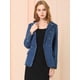 thumbnail image 2 of Chaqueta de mezclilla Allegra K Azul oscuro M, 2 of 6