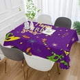 thumbnail image 5 of 60"x120" Mardi Gras Tablecloth, Waterproof Washable Polyester Square Table Cover, Durable Tablecloth for Kitchen Dining Table Party Decor, 5 of 7