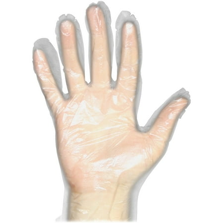 Protected Chef Disposable General Purpose Gloves - Large Size - Unisex - Clear - Disposable, Ambidextrous, Lightweight, Comfortable, Durable - For Food Handling, Multipurpose, Cleaning, Printing -