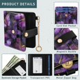thumbnail image 5 of Small Wallet For Women Bifold Leather Pocket Coin Credit Card Holder With RFID Blocking Glowing Butterflies, 5 of 6