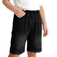 thumbnail image 4 of Sopiago Boy Denim Shorts Stretch Denim Shorts Flastic Pull-On Casual Shorts Boys' Pants Black,11-12 Years, 4 of 7