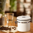 thumbnail image 3 of Coffee Canister Airtight Bean Container with Date Tracker Stainless Steel Kitchen Storage Box 1.5L As Shown, 3 of 6