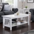 thumbnail image 1 of AFI Table Basse Traditionnelle en Bois Massif avec Design Compact et Multi-Usage, Blanc, 1 of 5