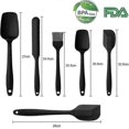 thumbnail image 2 of Silicone Spatulas Spoons Set, 6pcs Silicone Kitchen Utensils Including Rubber Spatula, Silicone Basting Pastry Brush, Spoon Set Non-stick And Heat Res, 2 of 4