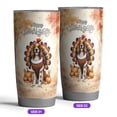 thumbnail image 2 of Happy Thanksgiving English Setter Turkey Costume Pumpkins Autumn Leaves 20oz Stainless Steel Tumbler Insulated Cup with Lid Dog Lover - 13014, 2 of 5