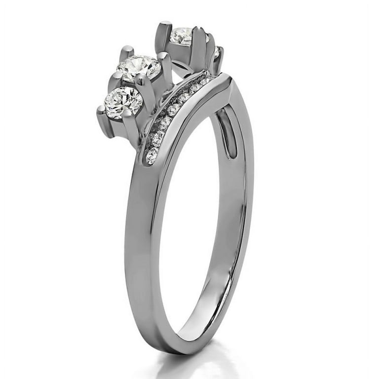 3 4 Carat Cubic Zirconia Four Stone Solitaire Anniversary Ring