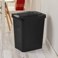 Sterilite 10439004 7.5 Gallon TouchTop Wastebasket with Titanium Latch