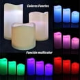 thumbnail image 4 of Velas LED Parpadeantes Con Control Remoto 3 Pzs CHIC-FANTASY CHIC-FANTASY Luces De Colores Cálidos Y Fríos, 4 of 5