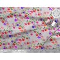 thumbnail image 3 of Soimoi Tissu Crêpe polyester Imprimé Feuilles & Roses au Mètre 52 Pouces de Large, 3 of 3