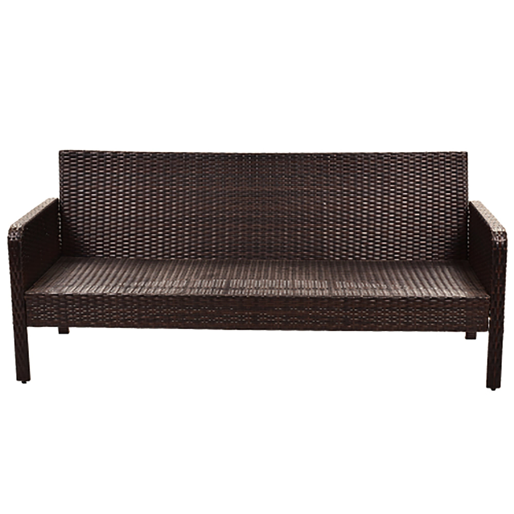 Kadyn 6 Piece All Weather Wicker PE Rattan Patio Outdoor Dining Conversation Set Sofa Set with Coffee Table, Sofa, Ottoman, Removable Cushions for Garden, Backyard, Porch, Poolside Kadyn 6 Piece All Weather Wicker PE Rattan Patio Outdoor Dining Conversation Set Sofa Set with Coffee Table, Sofa, Ottoman, Removable Cushions for Garden, Backyard, Porch, Poolside