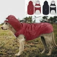 thumbnail image 2 of Medium Large Dogs Waterproof Hooded Jacket Rain Clothes with Reflective Stripe Outdoor Raincoat Accessories (Blue,XL), 2 of 7