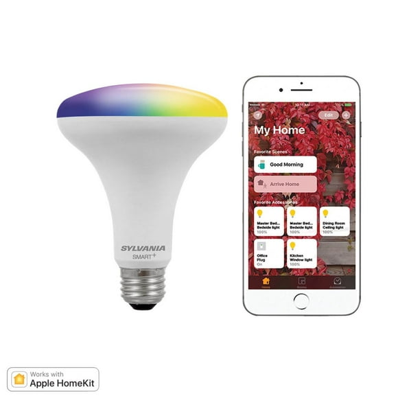 Sylvania Smart+ Bluetooth Full Color BR30 LED Bulb, Apple HomeKit