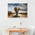 thumbnail image 2 of Nawypu  D1275 Elephant Canvas Prints Wall Art Animals Photo Pictures Painting on Canvas Decor for Living Room Bedroom Home Office kitchen Wall Decor Stretched and Framed Grey Landscape, 2 of 6