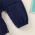 thumbnail image 5 of Gibobby Baby Onesies Comfortable Long Sleeved Crew Neck Bodysuit Color Ribbed 0 3 6 9 12 18 24Months Newborn Jumpsuit Soft Unisex Baby Clothes(3-6 Months,Navy), 5 of 7