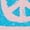 HEATHER PINK, variant on Instant Message - USA Flag Peace Sign - Youth Girls Fitted Short Sleeve T-Shirt