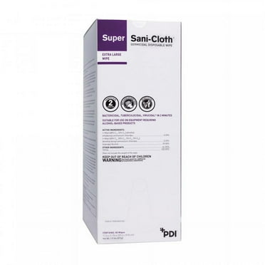 Super Sani-Cloth Surface Disinfectant Wipe, X-Large, 150 Count