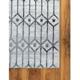 thumbnail image 5 of Unique Loom Matrix Trellis Collection Area Rug - Diamonds (9' x 12' 2" Rectangle White/Gray), 5 of 6