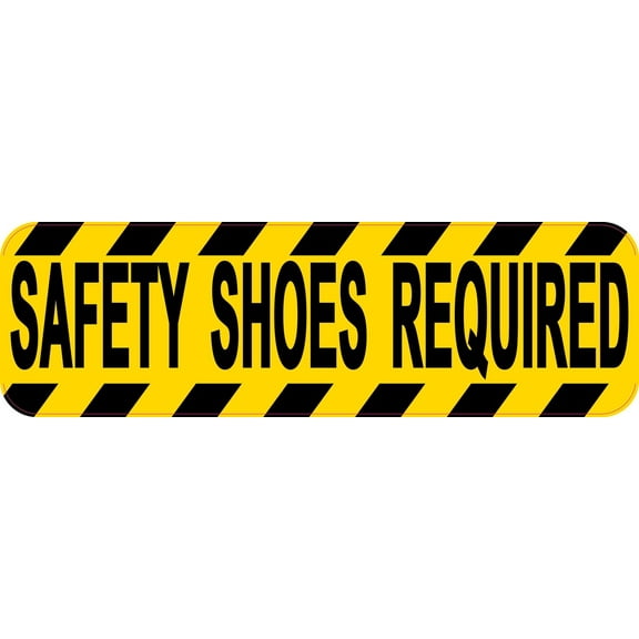 10in x 3in Safety Shoes Required Sticker