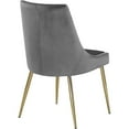thumbnail image 5 of Baroque Bonanza Modern, Contemporary Velvet Upholstered Dining Chair with Sturdy Metal Legs, Set of 2, 19.5" W x 21.5" D x 33.5" H, 5 of 6