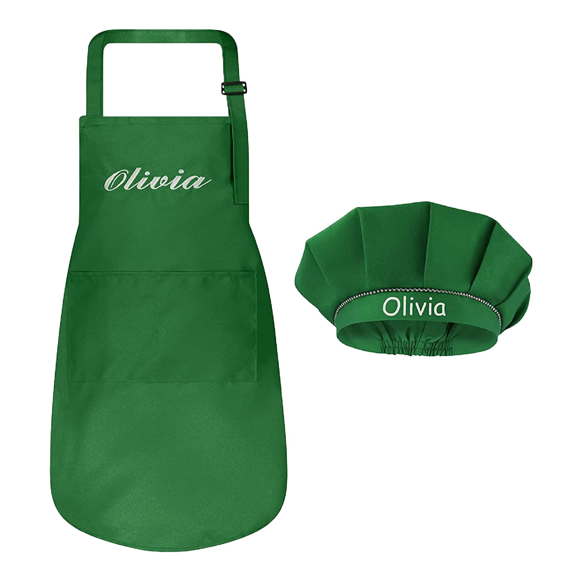 Personalized Kids Apron and Chef Hat Set Kids Aprons with Pockets for