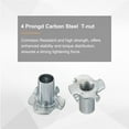 thumbnail image 5 of 5/16x9mm T-Nuts 4 Pronged 0.83" x 0.35" Tee Nut Carbon Steel Half Thread 100packs, 5 of 7