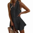 thumbnail image 3 of Women Sleeveless Tank Dress Casual Mini Dresses Sundress Black XL, 3 of 7