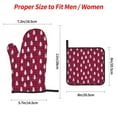 thumbnail image 2 of Pofeuu white Tree red plaid Print Oven Mitts and Pot Holders 4 pcs Set,High Heat Resistant 500 Degree Extra Thicken Long Kitchen Cotton Oven Glove for Cooking, 2 of 6