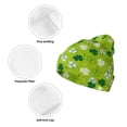 thumbnail image 3 of Picia St Patrick's Day7 Pattern Knitted Beanie Hat for Men and Women , Unisex Winter Warm Stretchy Knit Cap Thick Fisherman Beanies Cuffed Plain Skull Caps, 3 of 6