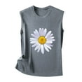 thumbnail image 6 of GEWSEY Vintage Mandala Graphic Tank Tops for Women Summer Beach Graphic Loose Tanks Vest USA Flag Vacation Racerback Tank Cami Light Gray, M, 6 of 6