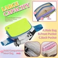 thumbnail image 6 of TINYAT Fanny Pack for Women 3 Zipper Pockets Waist Bag Waterproof Belt Bag Purse for Walking Shopping, 6 of 8