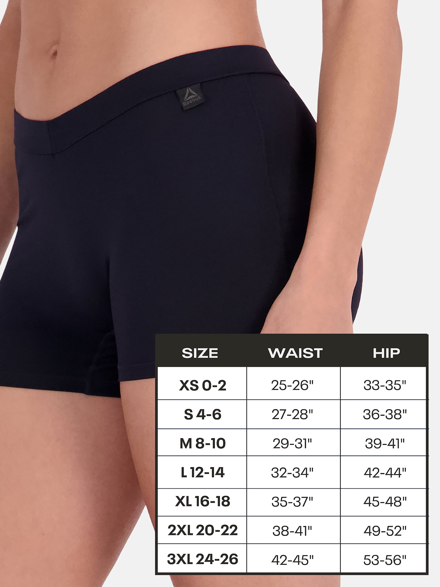Reebok Women’s Tech Comfort Boyshort Underwear, 3 Pack, Sizes S - 3XL