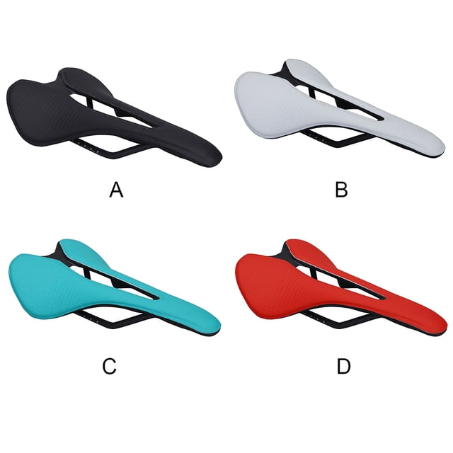 Selle de Vélo Multicolore Artisanat Design Ajouré Accessoires de Vélo Accessoires de Vélo Coussinet de Cyclisme Coussin en Cuir Antichoc Pièce de Rechange Rouge