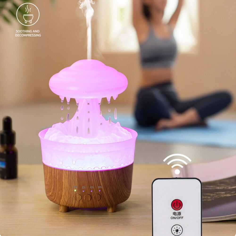 7 Color Raindrop Humidifier Aroma Diffuser Relaxing Atmosphere Creator