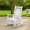 White, variant on Homy Casa Rocking Chair for Relaxing Outdoor Patio & Garden, Ideal for Enjoying the Outdoors, White