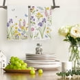 thumbnail image 2 of Floral Leaves Bees Butterfly Spring Kitchen Towels Dish Towels, 18x26 Inch Seasonal Summer Decoration Hand Towels Set of 2, 2 of 6