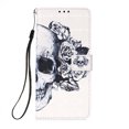 thumbnail image 2 of Allytech Wallet Case for Samsung Galaxy Note 20, 3D Pattern Design PU Leather Folding Stand Protection Cards Holder Anti-scratch TPU Bumper Flip Cover for Galaxy Note 20, Skull Rose, 2 of 10