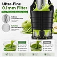 thumbnail image 4 of Cold Press Juicer,  Juicer Machines with Adjustable Juicing , 99% High Juice Yield, Quiet Slow Masticating Juicer with  Screen, 3.54'' Feed Chute, Easy to Clean with Brush, 4 of 6