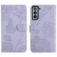 thumbnail image 2 of for Samsung Galaxy S21 Phone Case Wallet,Crossbody Strap Women Flip Folio Cover with Card Holders Butterfly Embossed Premium PU Leather Kickstand Wrist Strap Magnetic Closure Case,Lightpurple, 2 of 13