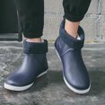 thumbnail image 2 of NOKIO Cozy Insulated Ankle Rain Shoes For Men New Fashionable Version Of The Low Adult Rain Shoes Men's Warm Rain Boots Kitchen Fishing Car Wash Work Rubber Shoes Boots, 2 of 5