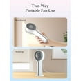 thumbnail image 4 of Mini Personal Fan Handheld, Small Portable Handheld Fan, Battery Operated, USB Rechargeable Face Makeup Lashes Desk Fan with Base, for  Women, Men, Indoor (Black), 4 of 7