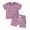 Purple, variant on Musuos Baby Girls 2 Piece Outfit 6 12 18 24M 3T Floral Print Short Sleeve T-Shirt and Elastic Shorts Set Cute Summer Clothes