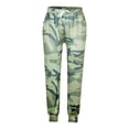 thumbnail image 6 of WCJM Women's Camouflage Print Cropped Hiking Pants Elastic Waist with Drawstring Lightweight Quick Dry Joggers Outdoor Travel Cargo Bottoms with Button Pockets, 6 of 7