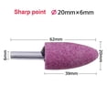 thumbnail image 1 of Chendee Tête de Broyage Conique Corundum Rouge 1 Pce 6Mm pour Polissage et Élimination de la Rouille, 20mm, 1 of 6