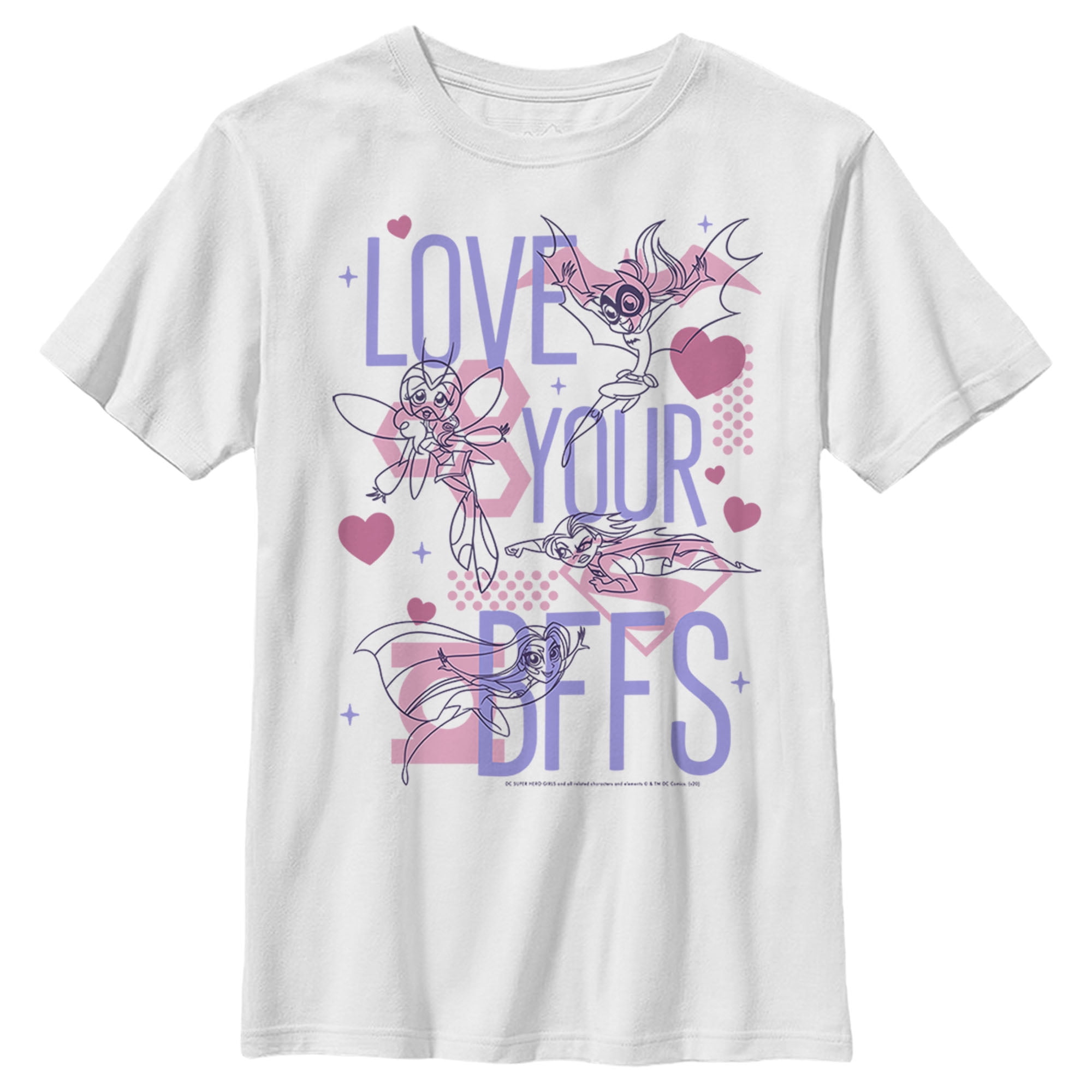 Boy s Batman Valentine s Day Love your BFFS Graphic Tee White X Small