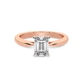 thumbnail image 3 of 2 Carat IGI Certified Emerald Shape Lab Grown Diamond Engagement Ring | 14K Rose Gold | Azalea Classic Solitaire Diamond Ring | FG-VS1-VS2 Quality Friendly Diamonds, 3 of 5