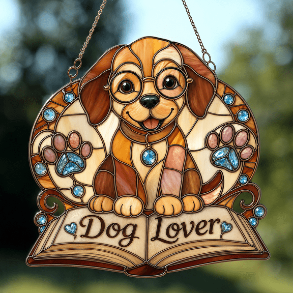 Dog Lover Suncatcher Acrylic Hanging Ornament Gift for Dog Lovers and Pet Parents